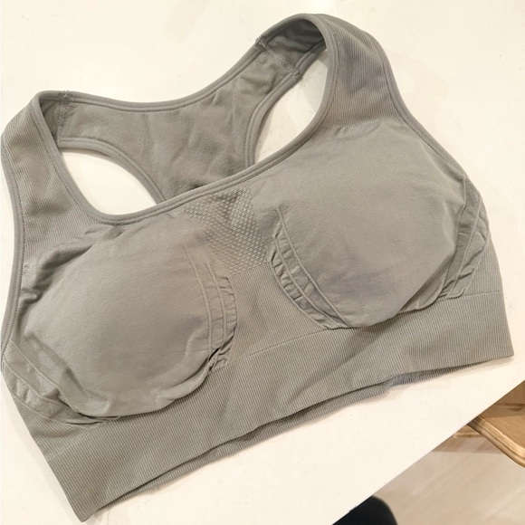 THE NOWSUNDAY RACERBACK SPORTS BRA quiet shade grey Large - Picture 2 of 4